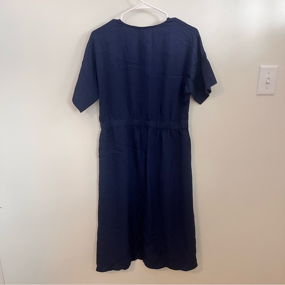 Everlane The Japanese GoWeave Light V-Neck Dress in navy blue Women’s 8 - Picture 7 of 8
